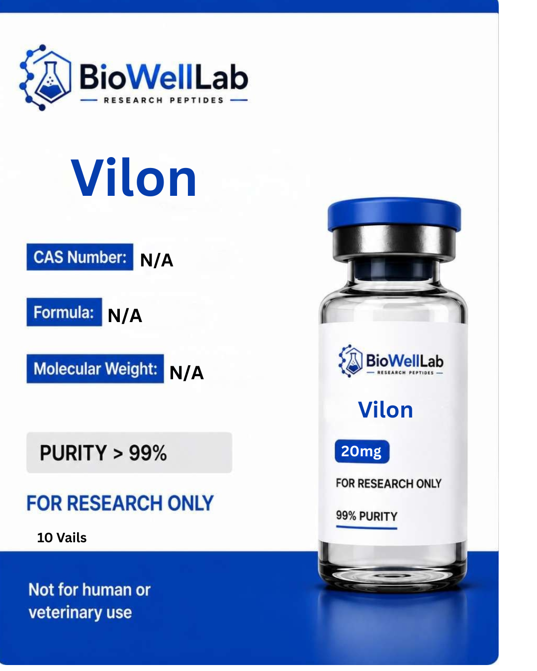 Vilon 20mg Research Peptide | BioWellLab UK