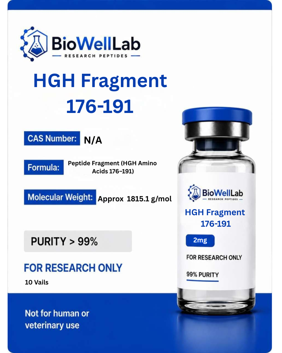 HGH Fragment 176-191 Research Peptide | BioWellLab UK