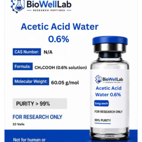 Acetic Acid Water 0.6% Research Solution | BioWellLab UK